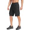 Bikewa Men’s Mountain Bike Shorts 3D Padded Loose-fit Biking Riding Cycling Bicycle Biker Shorts Zipper Pockets(Black)