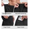 Bikewa Men’s Mountain Bike Shorts 3D Padded Loose-fit Biking Riding Cycling Bicycle Biker Shorts Zipper Pockets(Black Grey)