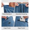 Bikewa Men’s Mountain Bike Shorts 3D Padded Loose-fit Biking Riding Cycling Bicycle Biker Shorts Zipper Pockets(Blue)