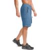 Bikewa Men’s Mountain Bike Shorts 3D Padded Loose-fit Biking Riding Cycling Bicycle Biker Shorts Zipper Pockets(Blue)