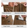 Bikewa Men’s Mountain Bike Shorts 3D Padded Loose-fit Biking Riding Cycling Bicycle Biker Shorts Zipper Pockets(Brown)
