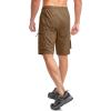 Bikewa Men’s Mountain Bike Shorts 3D Padded Loose-fit Biking Riding Cycling Bicycle Biker Shorts Zipper Pockets(Brown)