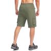 Bikewa Men’s Mountain Bike Shorts 3D Padded Loose-fit Biking Riding Cycling Bicycle Biker Shorts Zipper Pockets(Green)