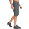 Bikewa Men’s Mountain Bike Shorts 3D Padded Loose-fit Biking Riding Cycling Bicycle Biker Shorts Zipper Pockets(Grey)