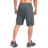 Bikewa Men’s Mountain Bike Shorts 3D Padded Loose-fit Biking Riding Cycling Bicycle Biker Shorts Zipper Pockets(Grey)