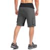 Bikewa Men’s Mountain Bike Shorts 3D Padded Loose-fit Biking Riding Cycling Bicycle Biker Shorts Zipper Pockets(Grey Black)