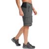 Bikewa Men’s Mountain Bike Shorts 3D Padded Loose-fit Biking Riding Cycling Bicycle Biker Shorts Zipper Pockets(Grey Black)