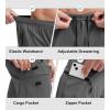 Bikewa Men’s Mountain Bike Shorts 3D Padded Loose-fit Biking Riding Cycling Bicycle Biker Shorts Zipper Pockets(Grey Black)