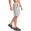Bikewa Men’s Mountain Bike Shorts 3D Padded Loose-fit Biking Riding Cycling Bicycle Biker Shorts Zipper Pockets(Light Grey)