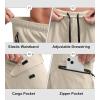 Bikewa Men’s Mountain Bike Shorts 3D Padded Loose-fit Biking Riding Cycling Bicycle Biker Shorts Zipper Pockets(Light Khaki)