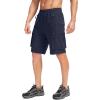 Bikewa Men’s Mountain Bike Shorts 3D Padded Loose-fit Biking Riding Cycling Bicycle Biker Shorts Zipper Pockets(Navy)