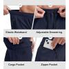 Bikewa Men’s Mountain Bike Shorts 3D Padded Loose-fit Biking Riding Cycling Bicycle Biker Shorts Zipper Pockets(Navy)