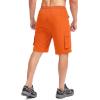 Bikewa Men’s Mountain Bike Shorts 3D Padded Loose-fit Biking Riding Cycling Bicycle Biker Shorts Zipper Pockets(Orange)
