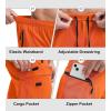 Bikewa Men’s Mountain Bike Shorts 3D Padded Loose-fit Biking Riding Cycling Bicycle Biker Shorts Zipper Pockets(Orange)