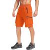 Bikewa Men’s Mountain Bike Shorts 3D Padded Loose-fit Biking Riding Cycling Bicycle Biker Shorts Zipper Pockets(Orange)