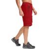 Bikewa Men’s Mountain Bike Shorts 3D Padded Loose-fit Biking Riding Cycling Bicycle Biker Shorts Zipper Pockets(Red)