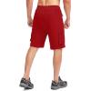 Bikewa Men’s Mountain Bike Shorts 3D Padded Loose-fit Biking Riding Cycling Bicycle Biker Shorts Zipper Pockets(Red)