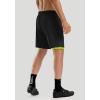 Bikewa Men’s Mountain Bike Shorts 3D Padded Loose-fit Riding Biking Cycling Bicycle Biker Shorts for Men Zipper Pockets(Black/Fluorescent Green)
