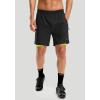 Bikewa Men’s Mountain Bike Shorts 3D Padded Loose-fit Riding Biking Cycling Bicycle Biker Shorts for Men Zipper Pockets(Black/Fluorescent Green)