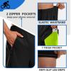 Bikewa Men’s Mountain Bike Shorts 3D Padded Loose-fit Riding Biking Cycling Bicycle Biker Shorts for Men Zipper Pockets(Black/Fluorescent Green)