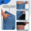 Bikewa Men’s Mountain Bike Shorts 3D Padded Loose-fit Riding Biking Cycling Bicycle Biker Shorts for Men Zipper Pockets(Blue)