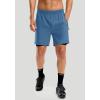 Bikewa Men’s Mountain Bike Shorts 3D Padded Loose-fit Riding Biking Cycling Bicycle Biker Shorts for Men Zipper Pockets(Blue)