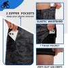 Bikewa Men’s Mountain Bike Shorts 3D Padded Loose-fit Riding Biking Cycling Bicycle Biker Shorts for Men Zipper Pockets(Camo Black)