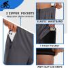 Bikewa Men’s Mountain Bike Shorts 3D Padded Loose-fit Riding Biking Cycling Bicycle Biker Shorts for Men Zipper Pockets(Dark Grey)
