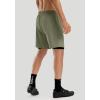 Bikewa Men’s Mountain Bike Shorts 3D Padded Loose-fit Riding Biking Cycling Bicycle Biker Shorts for Men Zipper Pockets(Green)