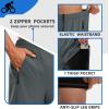 Bikewa Men’s Mountain Bike Shorts 3D Padded Loose-fit Riding Biking Cycling Bicycle Biker Shorts for Men Zipper Pockets(Grey)