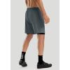 Bikewa Men’s Mountain Bike Shorts 3D Padded Loose-fit Riding Biking Cycling Bicycle Biker Shorts for Men Zipper Pockets(Grey)