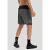 Bikewa Men’s Mountain Bike Shorts 3D Padded Loose-fit Riding Biking Cycling Bicycle Biker Shorts for Men Zipper Pockets(Grey/Black)