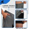 Bikewa Men’s Mountain Bike Shorts 3D Padded Loose-fit Riding Biking Cycling Bicycle Biker Shorts for Men Zipper Pockets(Grey/Black)