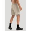 Bikewa Men’s Mountain Bike Shorts 3D Padded Loose-fit Riding Biking Cycling Bicycle Biker Shorts for Men Zipper Pockets(Light Khaki)