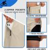 Bikewa Men’s Mountain Bike Shorts 3D Padded Loose-fit Riding Biking Cycling Bicycle Biker Shorts for Men Zipper Pockets(Light Khaki)