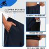 Bikewa Men’s Mountain Bike Shorts 3D Padded Loose-fit Riding Biking Cycling Bicycle Biker Shorts for Men Zipper Pockets(Navy)
