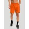 Bikewa Men’s Mountain Bike Shorts 3D Padded Loose-fit Riding Biking Cycling Bicycle Biker Shorts for Men Zipper Pockets(Orange)