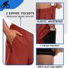 Bikewa Men’s Mountain Bike Shorts 3D Padded Loose-fit Riding Biking Cycling Bicycle Biker Shorts for Men Zipper Pockets(Savannah Red)