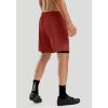 Bikewa Men’s Mountain Bike Shorts 3D Padded Loose-fit Riding Biking Cycling Bicycle Biker Shorts for Men Zipper Pockets(Savannah Red)