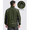 Bikewa Men’s Winter Cycling Jackets Thermal Warm Water Resistant Bike Running Windproof Jacket(Army Green/Black)