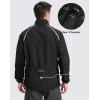 Bikewa Men’s Winter Cycling Jackets Thermal Warm Water Resistant Bike Running Windproof Jacket(Black)