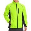 Bikewa Men’s Winter Cycling Jackets Thermal Warm Water Resistant Bike Running Windproof Jacket(Fluorescent Yellow/Black)