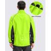 Bikewa Men’s Winter Cycling Jackets Thermal Warm Water Resistant Bike Running Windproof Jacket(Fluorescent Yellow/Black)