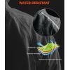 Bikewa Men’s Winter Cycling Jackets Thermal Warm Water Resistant Bike Running Windproof Jacket(Grey/Black)
