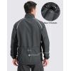 Bikewa Men’s Winter Cycling Jackets Thermal Warm Water Resistant Bike Running Windproof Jacket(Grey/Black)