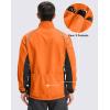 Bikewa Men’s Winter Cycling Jackets Thermal Warm Water Resistant Bike Running Windproof Jacket(Orange/Black)