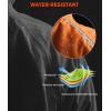 Bikewa Men’s Winter Cycling Jackets Thermal Warm Water Resistant Bike Running Windproof Jacket(Orange/Black)