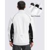 Bikewa Men’s Winter Cycling Jackets Thermal Warm Water Resistant Bike Running Windproof Jacket(White/Black)