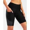 Bikewa Women’s 4D Padded Bike Shorts Cycling Riding Road Biking Bicycle Cycle Shorts for Women Zipper Pockets(Black/Dark Grey)
