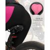 Bikewa Women’s 4D Padded Bike Shorts Cycling Riding Road Biking Bicycle Cycle Shorts for Women Zipper Pockets(Black/Rosy)